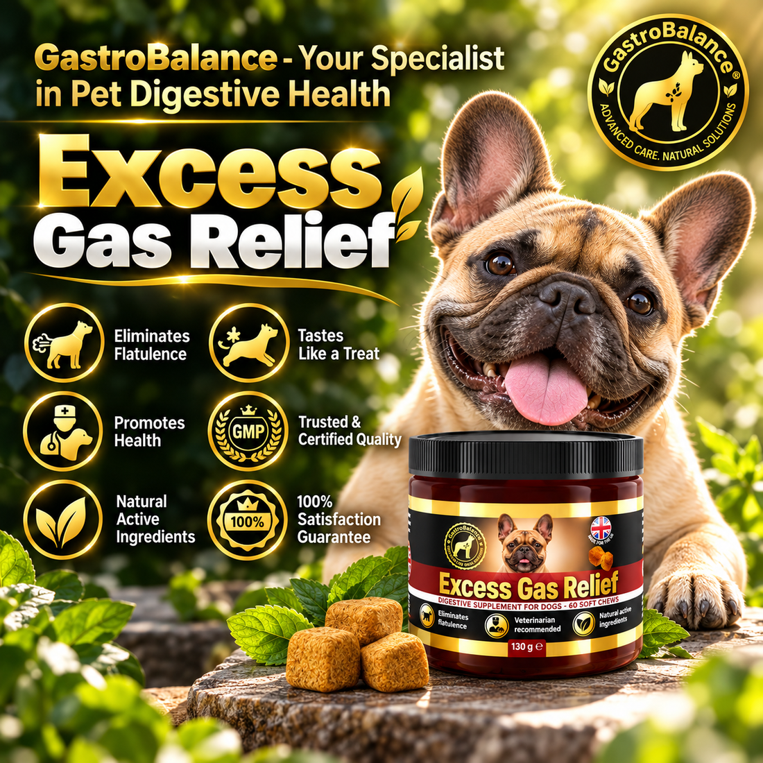 your dog’s tummy has been a little too “talkative” lately… you know exactly what I mean 🐶💨